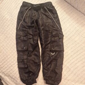 Urban Outfitters Black Sleek Cargo Pants Size XS 6 Pockets